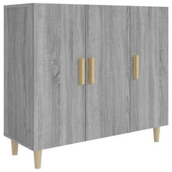 Buffet - SONOMA - 90 x 34 x 80 cm - Bois dingénierie - 3 portes - Design élégant