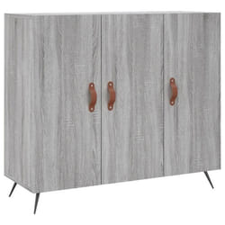 Buffet bahut commode - SONOMA - 90 x 34 x 80 cm - Bois dingénierie - 2 portes - Style moderne