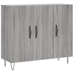Buffet bahut - Sonoma - 90x34x80 cm - Bois dingénierie - 2 portes - Style moderne