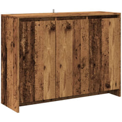 Buffet bahut commode armoire meuble de rangement organisateur cuisine salle de séjour salon vieux bois 102 x 33 x 75 cm bois d'ingénierie marron
