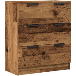 Buffet bahut commode armoire meuble de rangement organisateur cuisine salle de séjour salon vieux bois 60 x 30 x 70 cm bois d'ingénierie marron