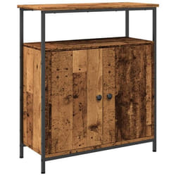 Buffet - Vieux Bois - 70 x 30 x 80 cm - Bois dingénierie - Pieds réglables - Meuble de séjour