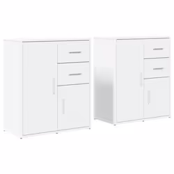 Buffet bahut - Non spécifié - Lot de 2 - Bois dingénierie - 60 x 31 x 70 cm - Blanc