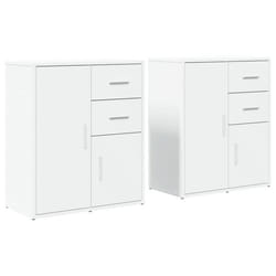 Buffet bahut - Non spécifié - Lot de 2 - Bois dingénierie - 60 x 31 x 70 cm - Blanc