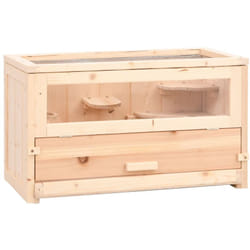 Helloshop26 - Cage à hamster 60 x 30 x 35 cm bois massif de sapin marron