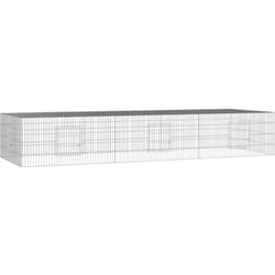 Cage à lapin 3 panneaux 325 x 109 x 54 cm Fer galvanisé Argent