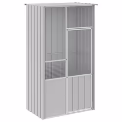 Cage à oiseaux - Non spécifié - 115 x 78 x 200 cm - Acier galvanisé - Gris - Sécurisée