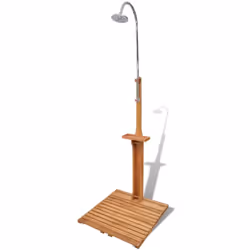 Cette douche de jardin en bois est résistante aux intempéries et durable, idéale pour prendre une douche dans la cour, le cam ...