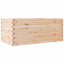 Jardinière - Non spécifié - 110 x 60 x 46 cm - Bois de pin massif - Marron - Rectangulaire