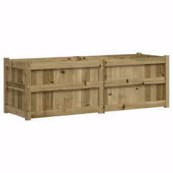 Jardinière - Non spécifié - 150 x 50 x 50 cm - Bois de pin imprégné - Marron - Rectangulaire