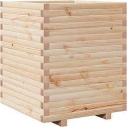 Helloshop26 - Jardinière bac lit surélevé plantes fleurs terrasse jardin 60 x 60 x 72 cm bois de pin massif marron
