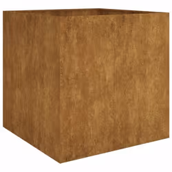 Jardinière - Acier Corten - 80 x 80 x 80 cm - Marron - Résistante aux intempéries - Design ouvert