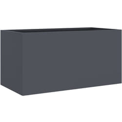 Helloshop26 - Jardinière bac lit surélevé plantes fleurs terrasse jardin 62 x 30 x 29 cm acier anthracite