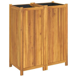 Jardinière - Acacia - 84 x 42 x 100 cm - Bois massif - Doublure non tissée - Drainage efficace