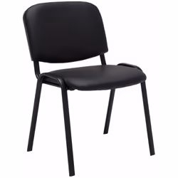 Chaise visiteur idéal pour les chambres, les bureaux et autres événements d'attente. Assise et dossier rembourrée Matériel: c ...