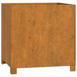 Jardinière - Acier Corten - 49 x 47 x 50 cm - Couleur Marron - Résistante aux intempéries - Design Élégant