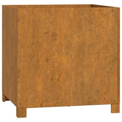 Jardinière - Acier Corten - 49 x 47 x 50 cm - Couleur Marron - Résistante aux intempéries - Design Élégant