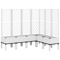 Jardinière - Non spécifié - 160 x 120 x 142 cm - Treillis intégré - Polypropylène - Blanc