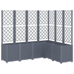 Jardinière - Non spécifié - 160 x 120 x 140 cm - Treillis intégré - Polypropylène - Gris