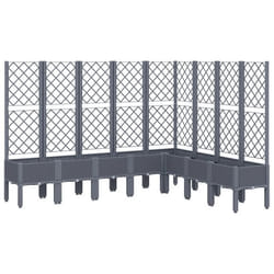 Jardinière - Non spécifié - 200 x 160 x 142 cm - Treillis intégré - Polypropylène - Gris