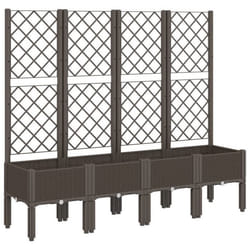 Jardinière - Non spécifié - 160 x 40 x 142 cm - Treillis intégré - Polypropylène - Marron