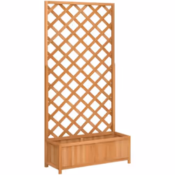 Cette jardinière en bois avec treillis est un excellent choix pour les plantes grimpantes dans votre jardin, sur votre patio ...