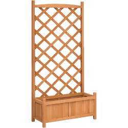 Cette jardinière en bois avec treillis est un excellent choix pour les plantes grimpantes dans votre jardin, sur votre patio ...