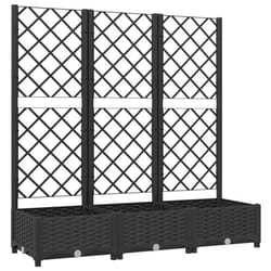 Jardinière - Non spécifié - 120 x 40 x 1215 cm - Treillis intégré - PP noir - Résistante aux intempéries