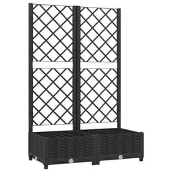 Jardinière - Non spécifié - 80 x 40 x 1215 cm - Treillis intégré - PP noir - Extérieur durable