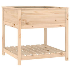 Jardinière - Non spécifié - 825 x 825 x 81 cm - Bois massif de pin - Carré - Marron