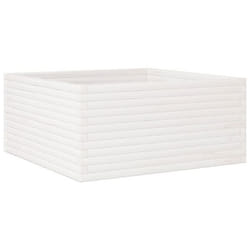 Jardinière - Non spécifié - 100 x 100 x 46 cm - Bois de pin massif - Blanc - Carré