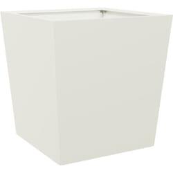 Helloshop26 - Jardinière bac lit surélevé plantes fleurs terrasse jardin 50 x 50 x 50 cm acier blanc