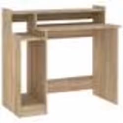 Bureau - Inge - Chêne - 97 x 45 x 90 cm - LED intégrées - Design contemporain