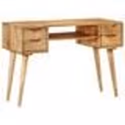 Bureau - Bois de Manguier - 110 x 47 x 76 cm - 4 Tiroirs - Style Contemporain - Meuble de Bureau