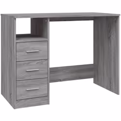 Apportez un air de charme élégant à votre espace de travail ou d'étude avec ce bureau élégant et moderne avec tiroirs ! Matér ...