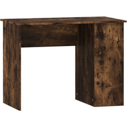 Bureau table poste de travail meuble d'ordinateur informatique étude chêne fumé 100 x 55 x 75 cm bois d'ingénierie brun