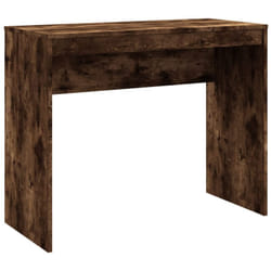 Helloshop26 - Bureau table poste de travail meuble d'ordinateur informatique étude chêne fumé 90 x 40 x 72 cm bois d'ingénierie brun