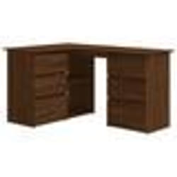 Bureau dangle - Meuble de bureau - Chêne - 145 x 100 x 76 cm - 6 tiroirs - Bois dingénierie