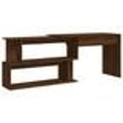 Bureau dangle - BR - 200x50 cm - Bois dingénierie - Marron - Design contemporain
