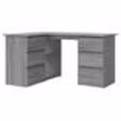 Bureau dangle - SONOMA - 145 x 100 x 76 cm - Bois dingénierie - 6 tiroirs - Contemporain
