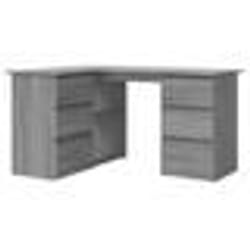 Bureau dangle - SONOMA - 145 x 100 x 76 cm - Bois dingénierie - 6 tiroirs - Contemporain