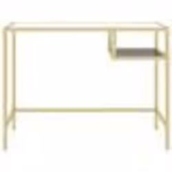 Bureau - Verre - Transparent - 100 x 36 x 74 cm - Design moderne - Style industriel