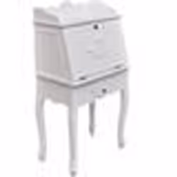 Bureau - Français - Meuble dordinateur - Bois blanc - 1 tiroir - Style classique