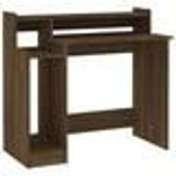 Bureau - Non spécifié - Chêne brun - 97 x 45 x 90 cm - LED intégrées - Design contemporain