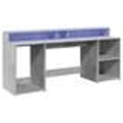 Bureau - Inconnu - 200x55x91cm - Bois dingénierie - Éclairage LED - Grand espace de rangement