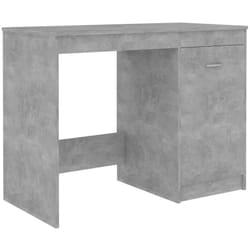Helloshop26 - Bureau table poste de travail meuble d'ordinateur informatique étude 100 x 50 x 76 cm bois d'ingénierie gris