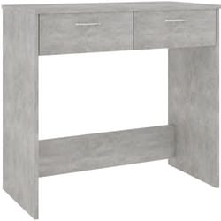 Helloshop26 - Bureau table poste de travail meuble d'ordinateur informatique étude 80 x 40 x 75 cm bois d'ingénierie gris