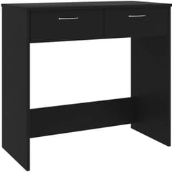 Helloshop26 - Bureau table poste de travail meuble d'ordinateur informatique étude 80 x 40 x 75 cm Aggloméré noir