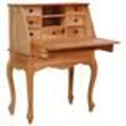 Bureau table poste de travail meuble d ordinateur informatique etude secretaire 78 x 42 x 103 cm bois d acajou massif br