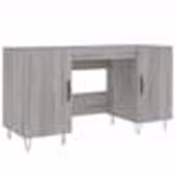 Bureau - HELLOSHOP26 - Sonoma - 140 x 50 x 75 cm - Bois dingénierie - Pieds en fer